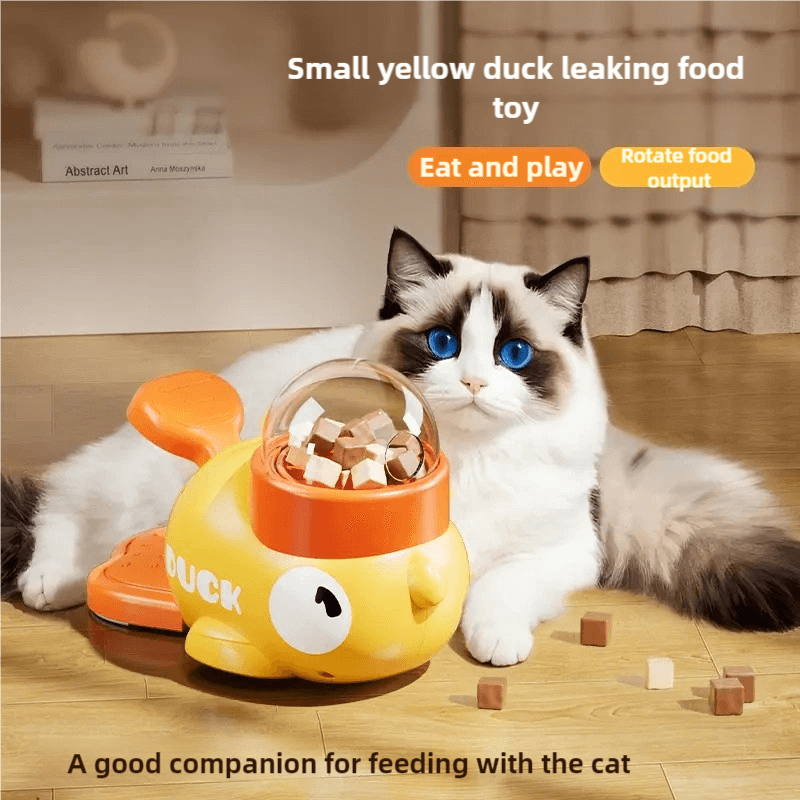 Dog Puzzle Toy, Interactive Slow Feeder, Food Treat Dispenser Duck Cat Slow Feeder | Dog Interactive Slow Feeder & Puzzle Toy- Duck Treat Dispenser, Yellow Duck Puppy Enrichment Pet Supplies, Interactive Toys for All Breeds