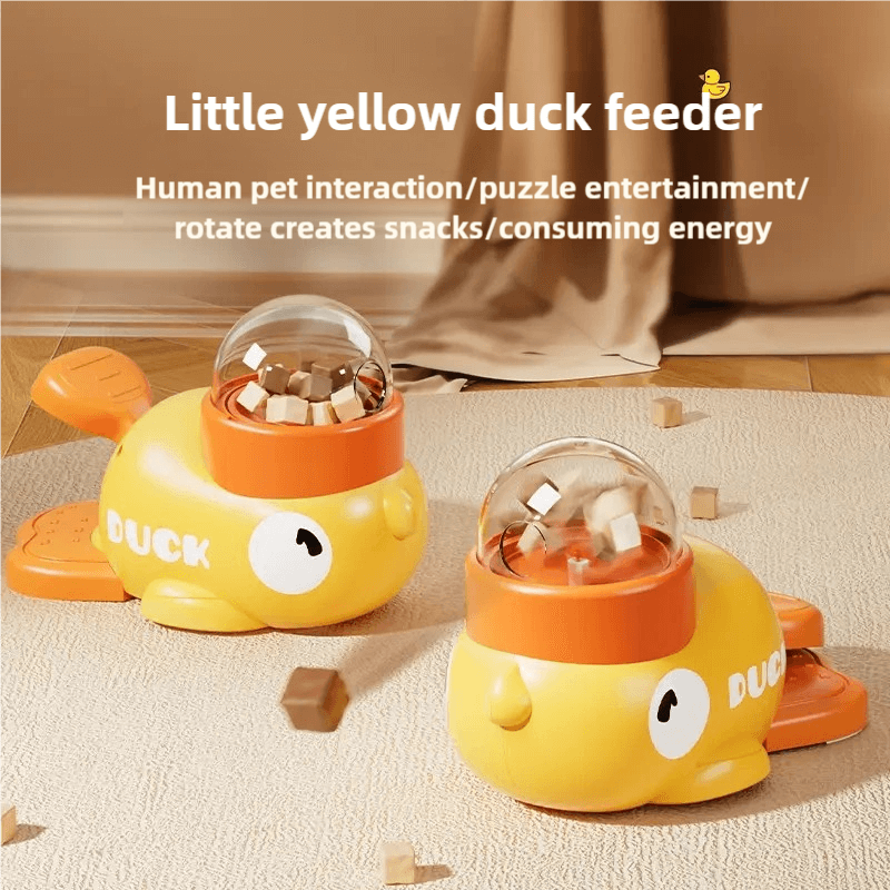 Dog Puzzle Toy, Interactive Slow Feeder, Food Treat Dispenser Duck Cat Slow Feeder | Dog Interactive Slow Feeder & Puzzle Toy- Duck Treat Dispenser, Yellow Duck Puppy Enrichment Pet Supplies, Interactive Toys for All Breeds