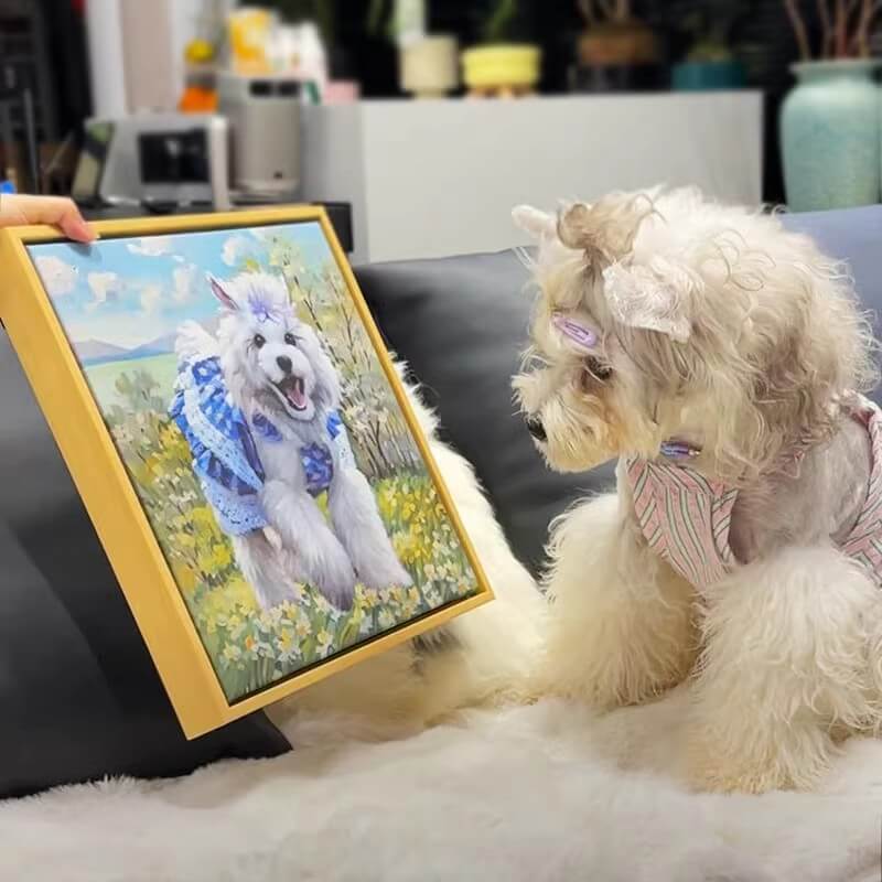 Pet custom portrait surprise box cat dog hamster rabbit totoro parrot portrait oil painting gift