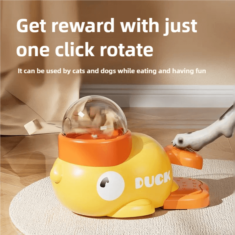 Dog Puzzle Toy, Interactive Slow Feeder, Food Treat Dispenser Duck Cat Slow Feeder | Dog Interactive Slow Feeder & Puzzle Toy- Duck Treat Dispenser, Yellow Duck Puppy Enrichment Pet Supplies, Interactive Toys for All Breeds