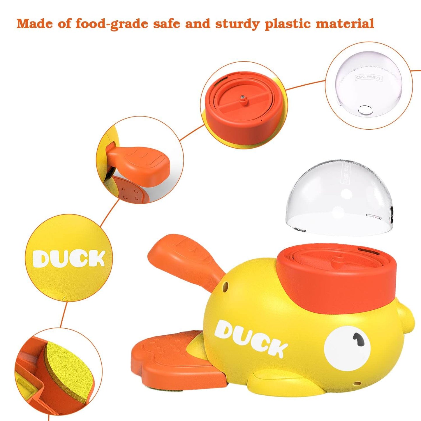 Dog Puzzle Toy, Interactive Slow Feeder, Food Treat Dispenser Duck Cat Slow Feeder | Dog Interactive Slow Feeder & Puzzle Toy- Duck Treat Dispenser, Yellow Duck Puppy Enrichment Pet Supplies, Interactive Toys for All Breeds