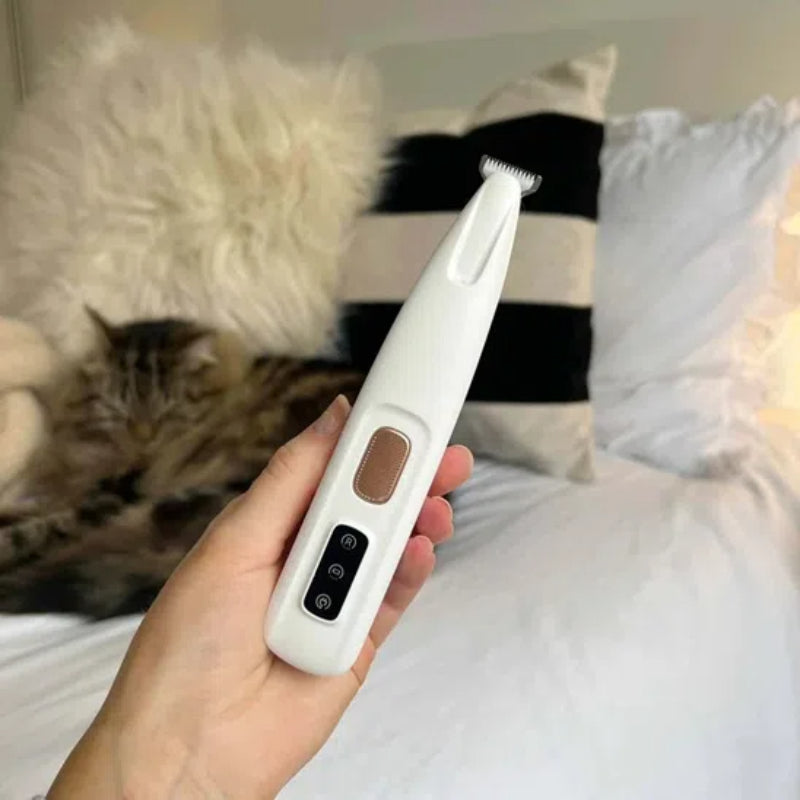 New Pet Paw Trimmer with LED Light Fully Waterproof Pet Hair Trimmer with LED Display Dog Clippers for Grooming