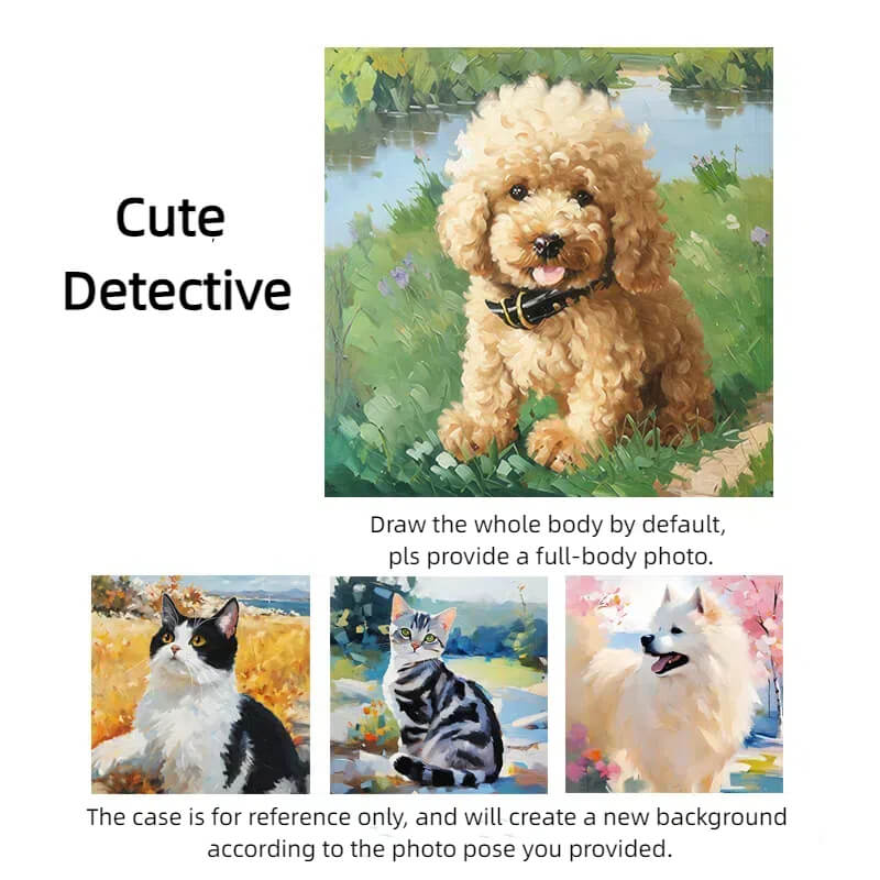 Pet custom portrait surprise box cat dog hamster rabbit totoro parrot portrait oil painting gift