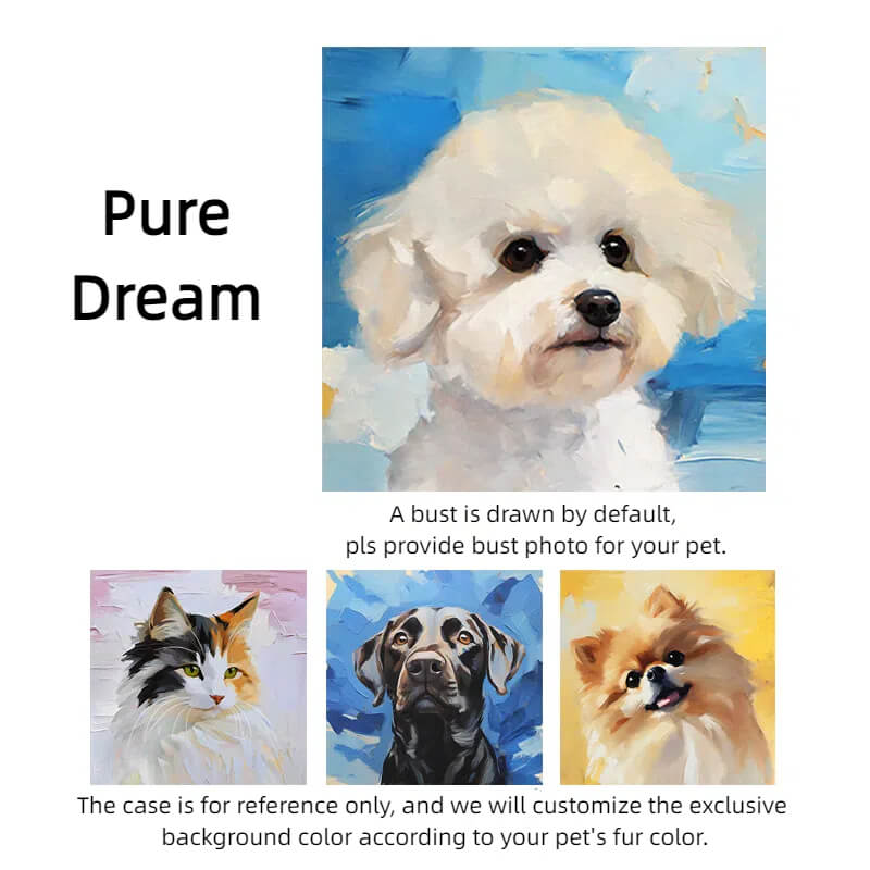Pet custom portrait surprise box cat dog hamster rabbit totoro parrot portrait oil painting gift
