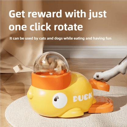 Dog Puzzle Toy, Interactive Slow Feeder, Food Treat Dispenser Duck Cat Slow Feeder | Dog Interactive Slow Feeder & Puzzle Toy- Duck Treat Dispenser, Yellow Duck Puppy Enrichment Pet Supplies, Interactive Toys for All Breeds