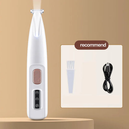 New Pet Paw Trimmer with LED Light Fully Waterproof Pet Hair Trimmer with LED Display Dog Clippers for Grooming